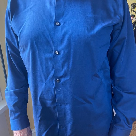 Men's INC Beautiful Blue Long Sleeved Shirt - Picture 1 of 3